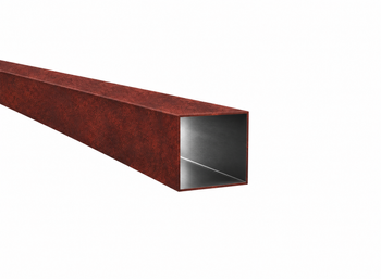 Alumínium profil 30x30x2 R0.5 - corten utánzat