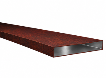 Alumínium profil 25x20x2 R0.5 - corten utánzat