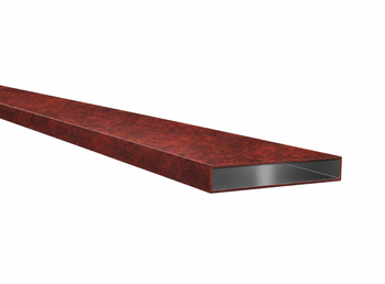 Alumínium profil 25x20x2 R0.5 - corten utánzat