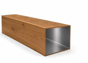 Alumínium gerenda 150x150x4 R0.5 - Fa utánzat